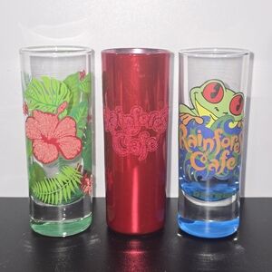 RAINFOREST Colorful Shot Glass Trio - Red, Green, Blue
